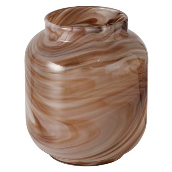 Vase MARBLO in braun aus Glas
