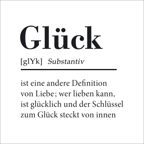 Keilrahmenbild GLÜCK