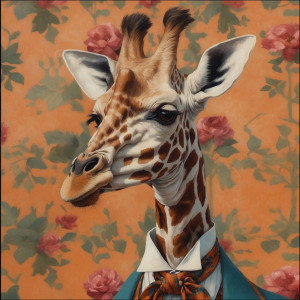 Aludibondbild GIRAFFE IN SUIT Aludibondbild GIRAFFE IN SUIT