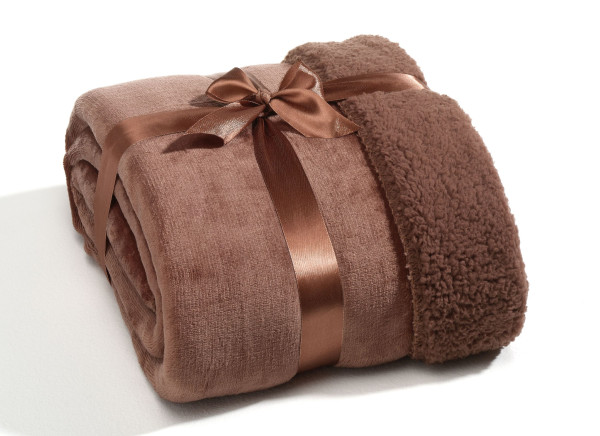 Schaffelldecke Uni braun in braun aus Polyester