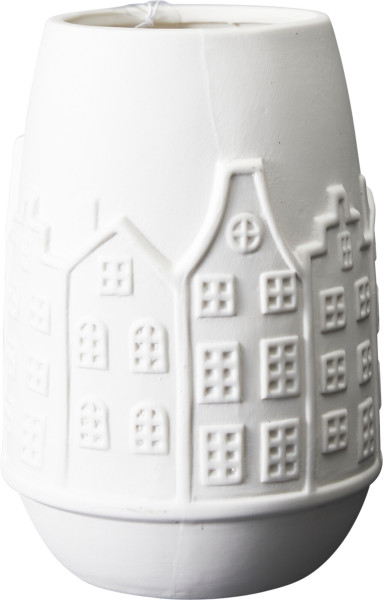 Vase HÄUSER in weiß aus Porzellan