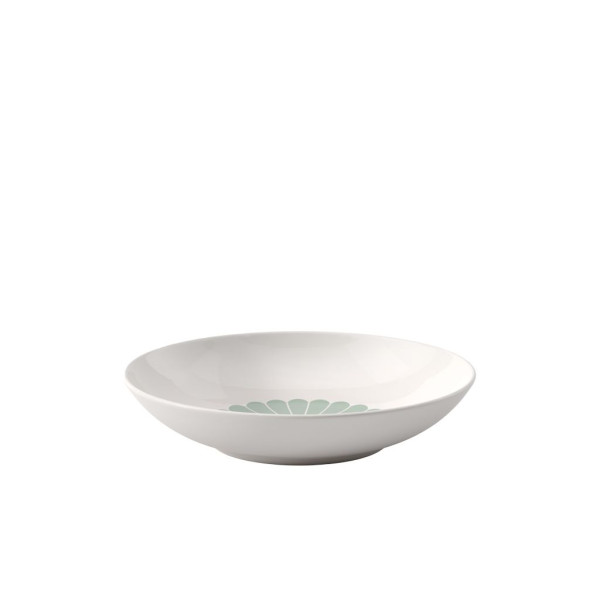 Pastaschale FLEUR vert in weiß aus Bone China