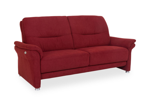 Sofa 3 Sitzer MONDO RECITA in bordeaux aus Stoff