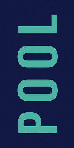 Strandtuch BEACH in dunkelblau aus Baumwolle