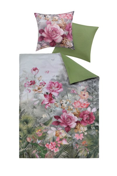 Wendebettwäsche ROSALIE Satin in mehrfarbig aus Baumwolle