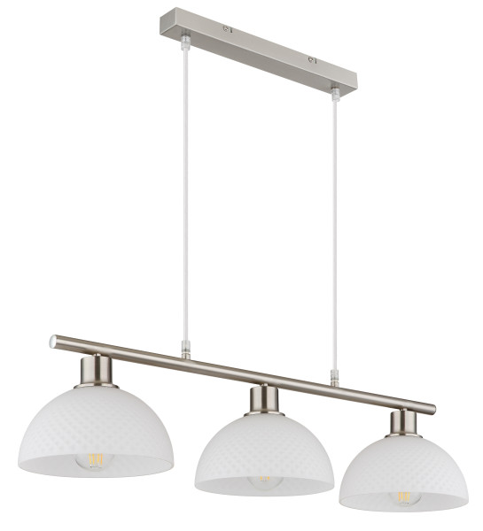 Hängeleuchte SELMA in Nickel aus Metall