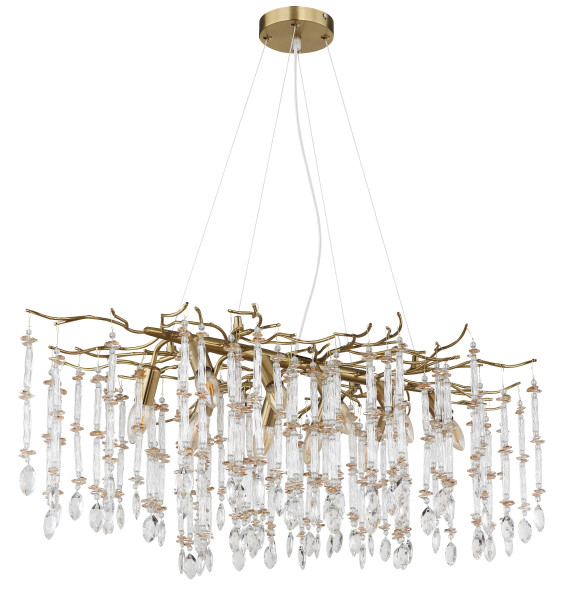 Kronleuchter GLORIA in goldfarben aus Metall