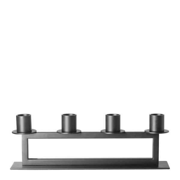 Kerzenhalter TAPIS in schwarz aus Aluminium
