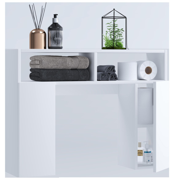 WC-Hängeschrank TINOLI in weiß aus Dekor