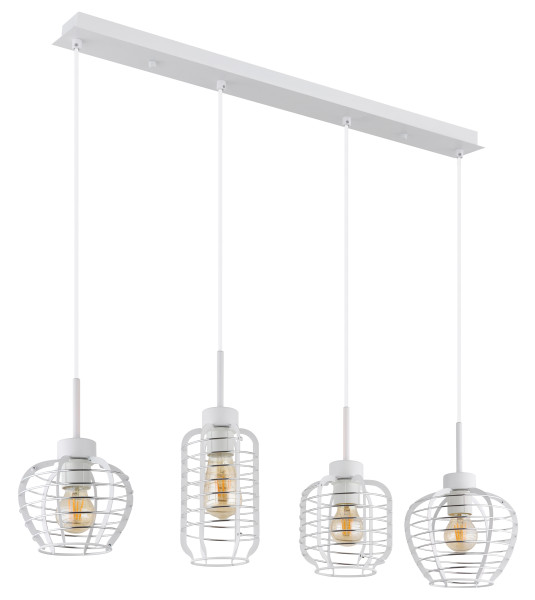 Hängeleuchte NESA in weiß aus Metall