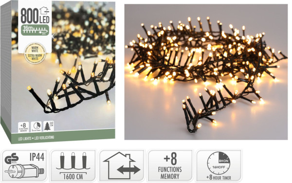 Lichterkette MICRO CLUSTER LED in grün aus Kunststoff