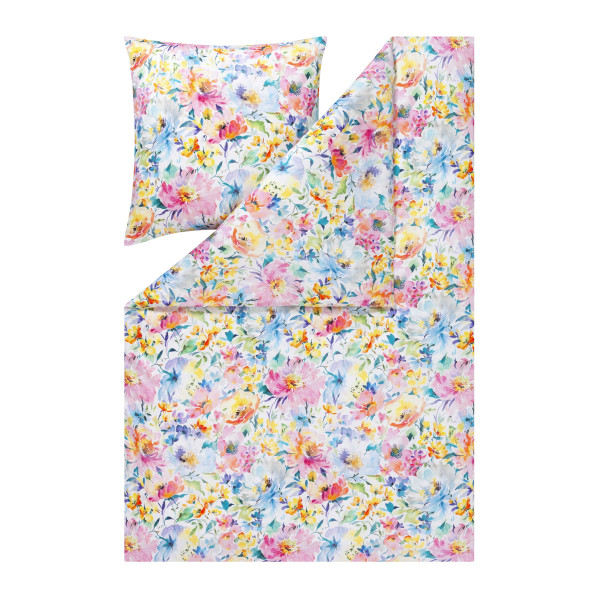 Bettwäsche ALANIS Mako-Satin in bunt aus Baumwolle