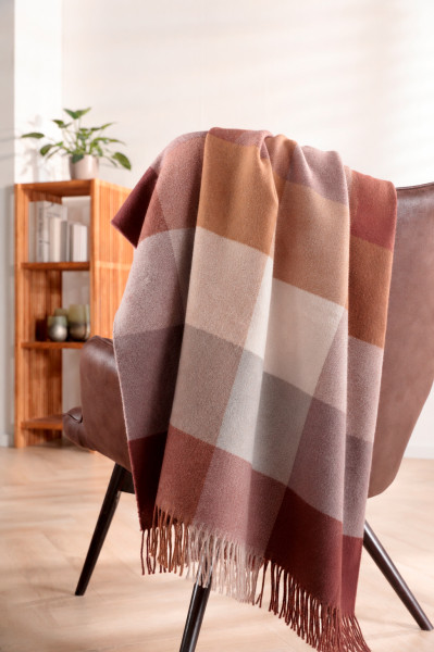 Plaid MONDO in rot aus Mischgewebe