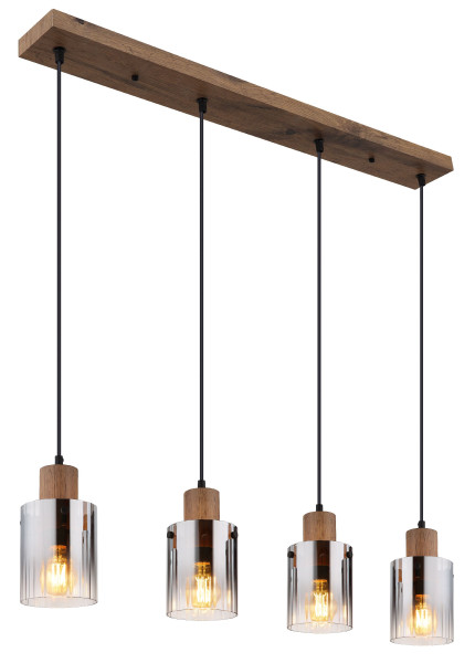 Hängeleuchte UNDERWOOD in HOLZOPTIK aus MDF