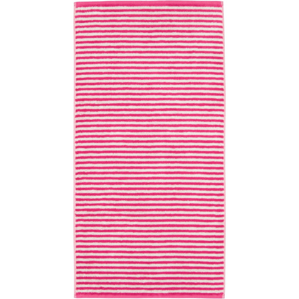 Duschtuch CAMPUS Ringel in pink aus Baumwolle