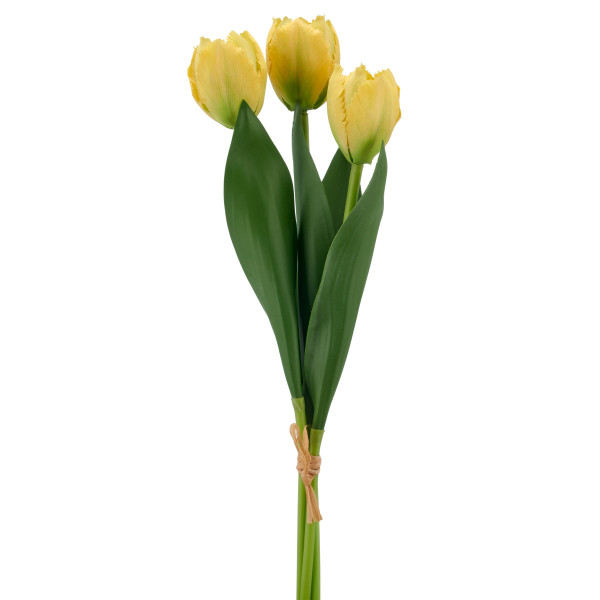 Kunstblume Tulpenbund in gelb aus Kunststoff