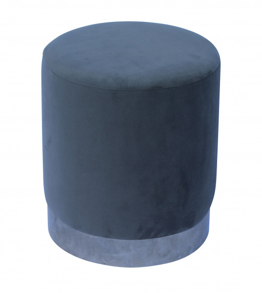 Hocker in grau aus Stoff