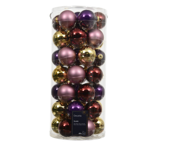 Weihnachtskugel-Box BIG PALAZZO CHIC in lila aus Glas