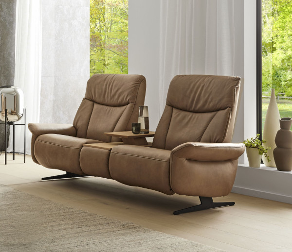 Sofa MONDO 2,5 Sitzer VARIA 4472 in canyon aus Leder