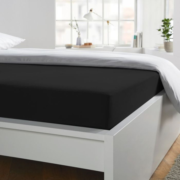 Spannbetttuch JERSEY schwarz