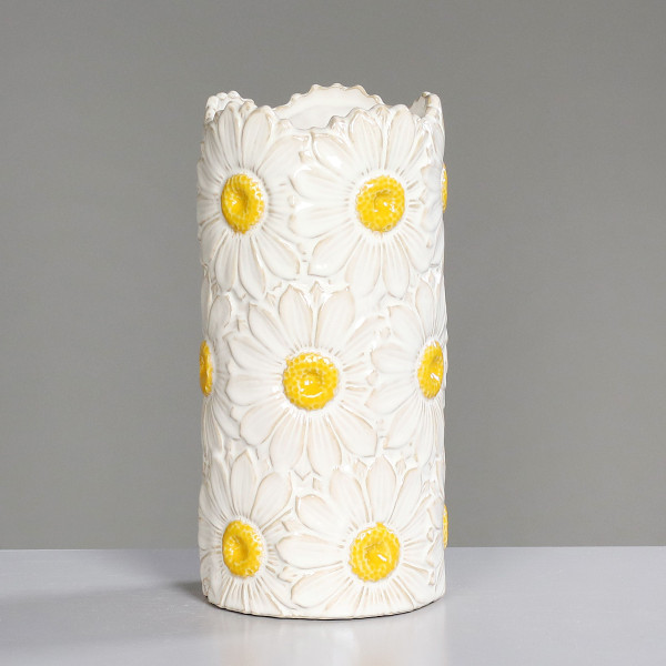 Vase in weiß aus Keramik