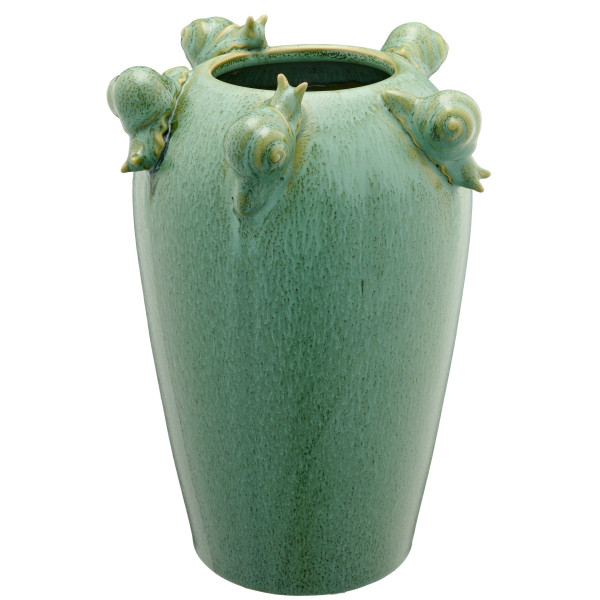 Vase SCHNECKEN in jade aus Porzellan