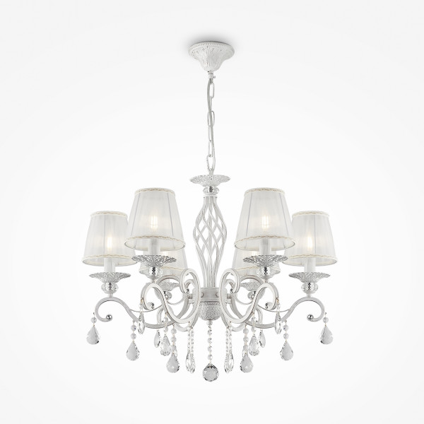 Kronleuchter GRACE in weiß aus Metall