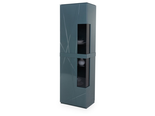 Vitrine ZEFERINO ANZIO in Ocean aus Lack Hochglanz
