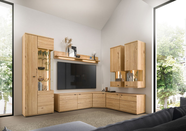 Wohnwand vito BERGHE in Eiche aus Dekor