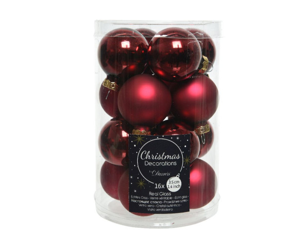 Weihnachtskugel-Box OCHSENBLUT in Ochsenblut aus Glas