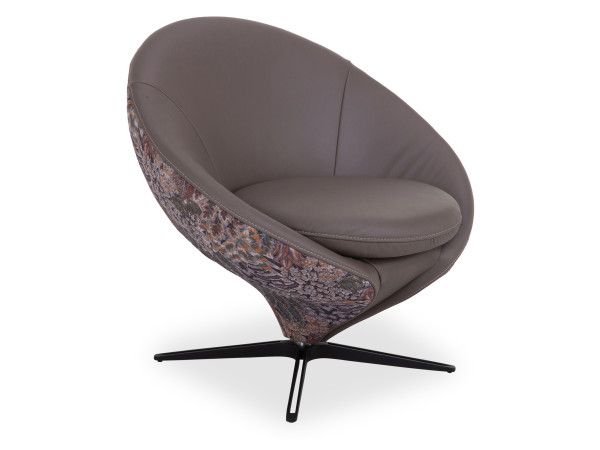 Sessel KOINOR ELEMENTS in braungrau aus Leder