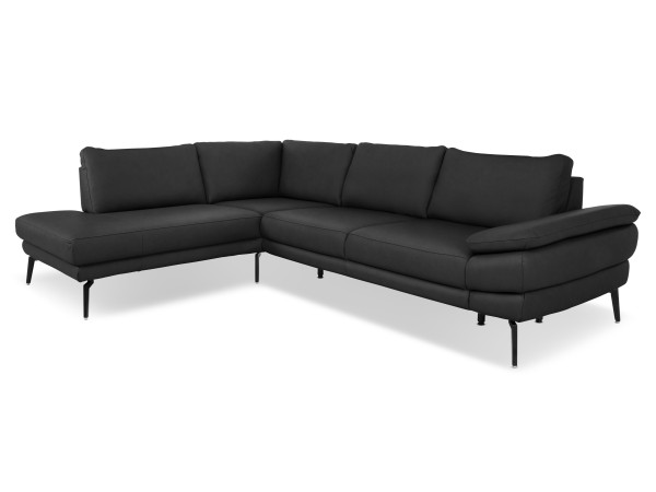 Polsterecke MONDO CIVITA in anthrazit aus Leder