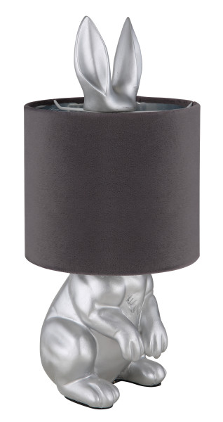 Tischleuchte RABBIT in silberfarben aus Kunststoff