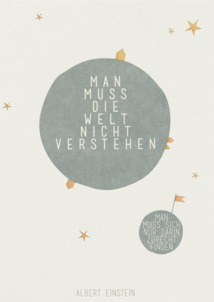 Karte Man muss die Welt nicht