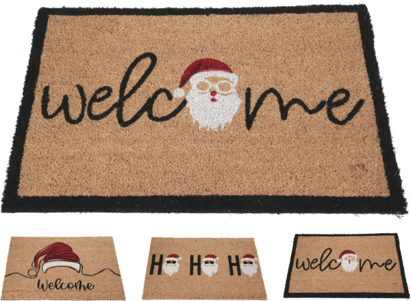 Türmatte WELCOME in braun aus Kokos