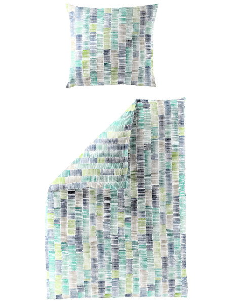 Bettwäsche Mako-Satin jade aus Baumwolle