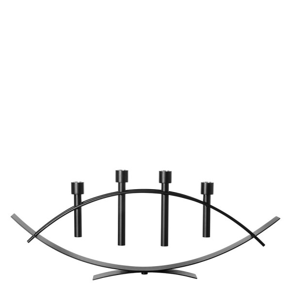 Kerzenleuchter ARCO in schwarz aus Aluminium