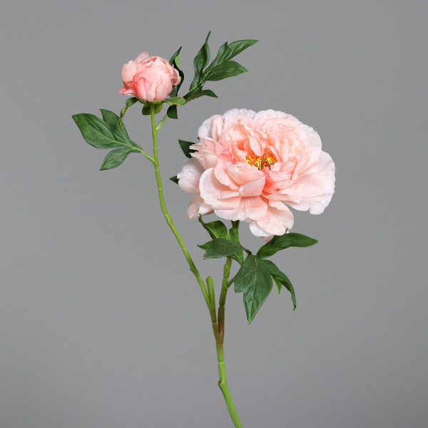 Kunstblume PÄONIE in lachs aus Kunststoff