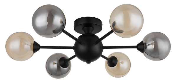 Deckenleuchte ROLAND in schwarz aus Metall