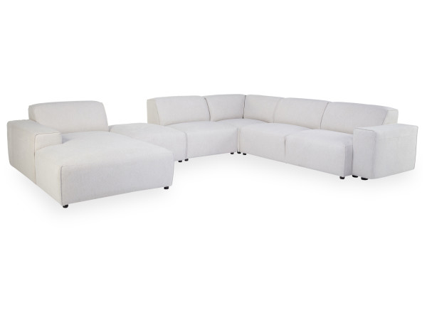 Polsterecke SANSIBAR MJOLDEN in snow aus Stoff