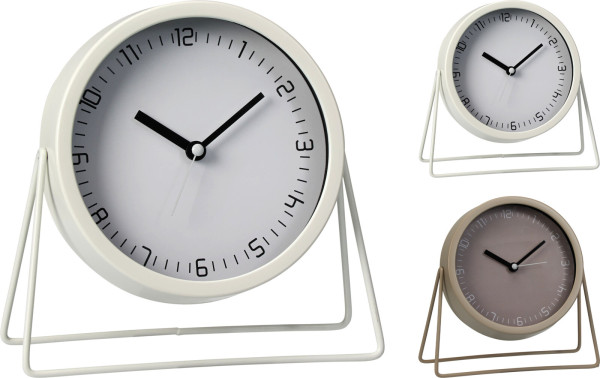 Tischuhr in mehrfarbig aus Eisen