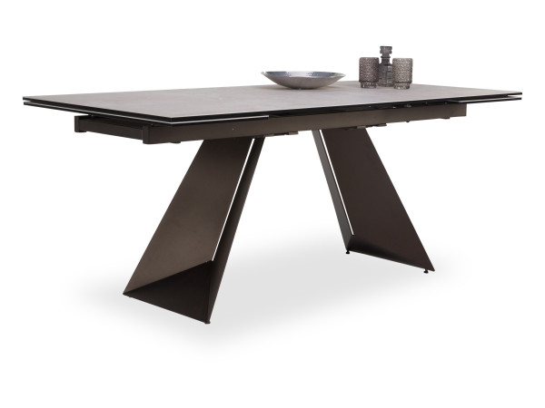 Esstisch HARPER DEKOA in bronzefarben aus Glas