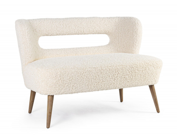 Sofa 2 Sitzer CORTINA in weiß