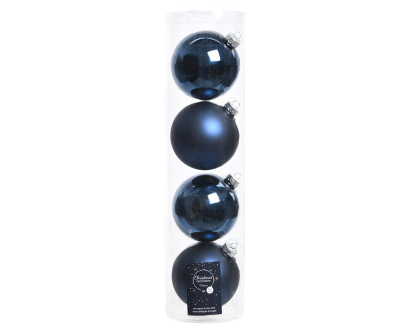 Weihnachtskugel-Box NACHTBLAU in blau aus Glas