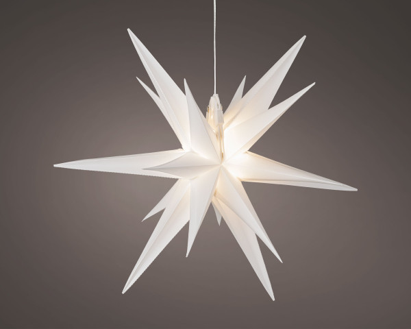 Weihnachtsstern STAR LED 3D in weiß aus Kunststoff