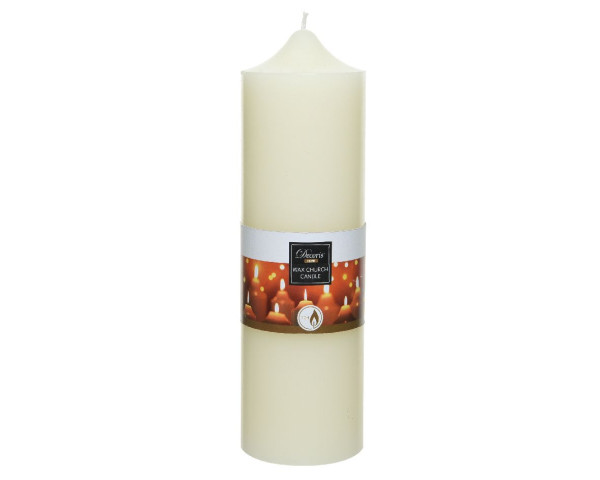 Altarkerze in beige aus Wachs