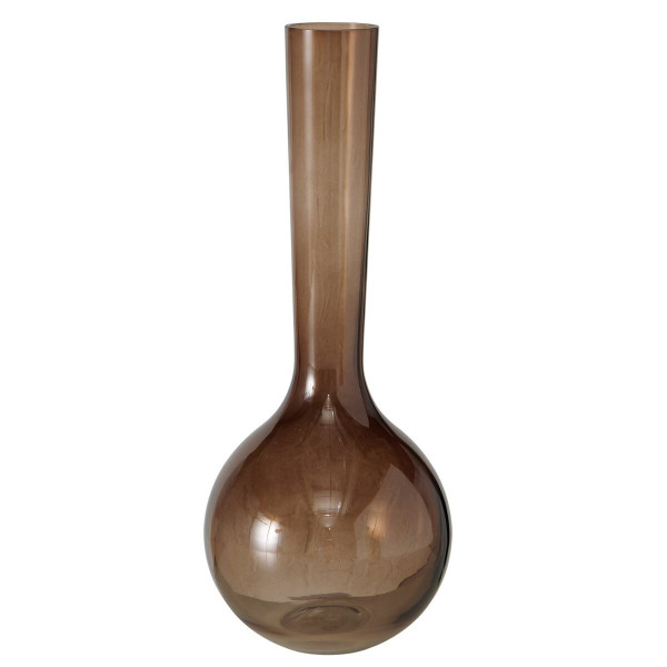 Vase TUBINA in braun aus Glas