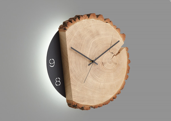 LED-Wanduhr Naturstücke