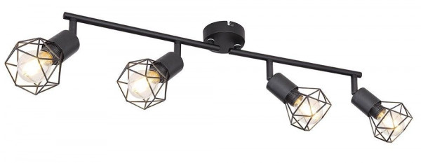 Wand-/Deckenspot XARA I in schwarz aus Metall