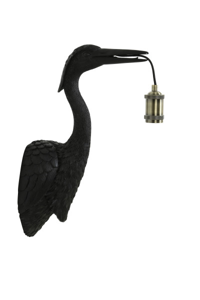 Wandleuchte CRANE in schwarz aus Kunststoff